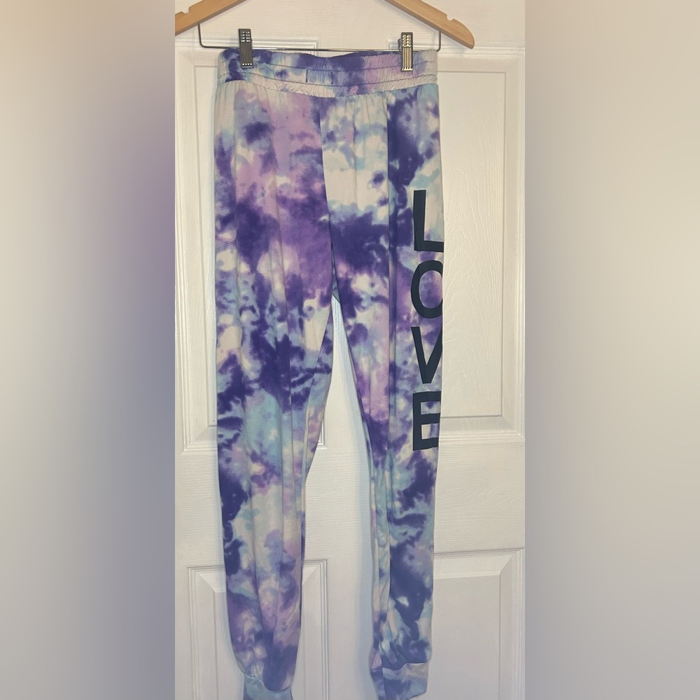Eye Candy Purple and Blue Tie-Dye Joggers